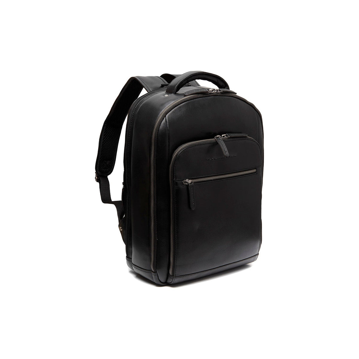 Maggiore Full-Grain Leather Laptop Backpack voor Heren in Classic 100% Full-Grain Leather - Full Exterior Front Profile View | Buy Online
