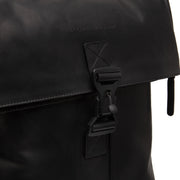 Solid Antique Brass Hardware &amp; Heavy-Duty Dual Zipper Detail on Savona Full-Grain Leather Laptop Backpack voor Dames