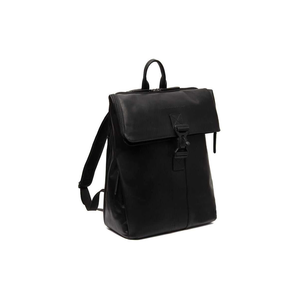 Savona Full-Grain Leather Laptop Backpack voor Dames in Classic 100% Full-Grain Leather - Full Exterior Front Profile View | Buy Online