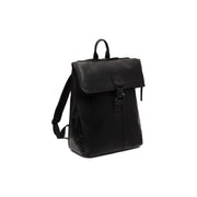 Savona Full-Grain Leather Laptop Backpack voor Dames in Classic 100% Full-Grain Leather - Full Exterior Front Profile View | Buy Online