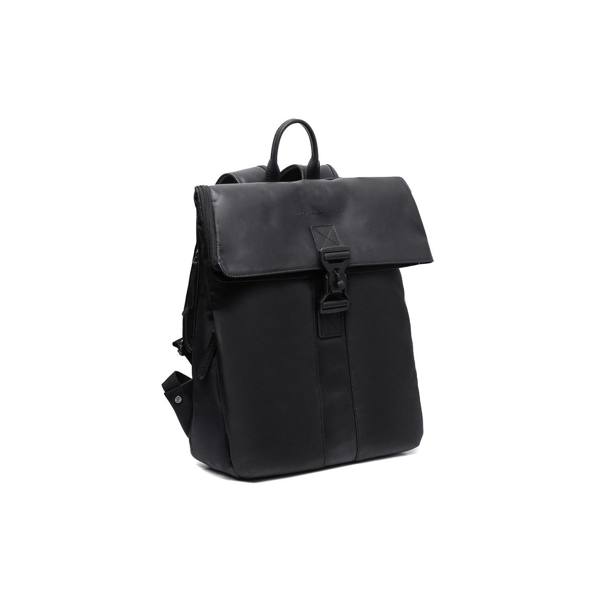 Trondheim Full-Grain Leather Laptop Backpack voor Dames in Classic 100% Full-Grain Leather - Full Exterior Front Profile View | Buy Online