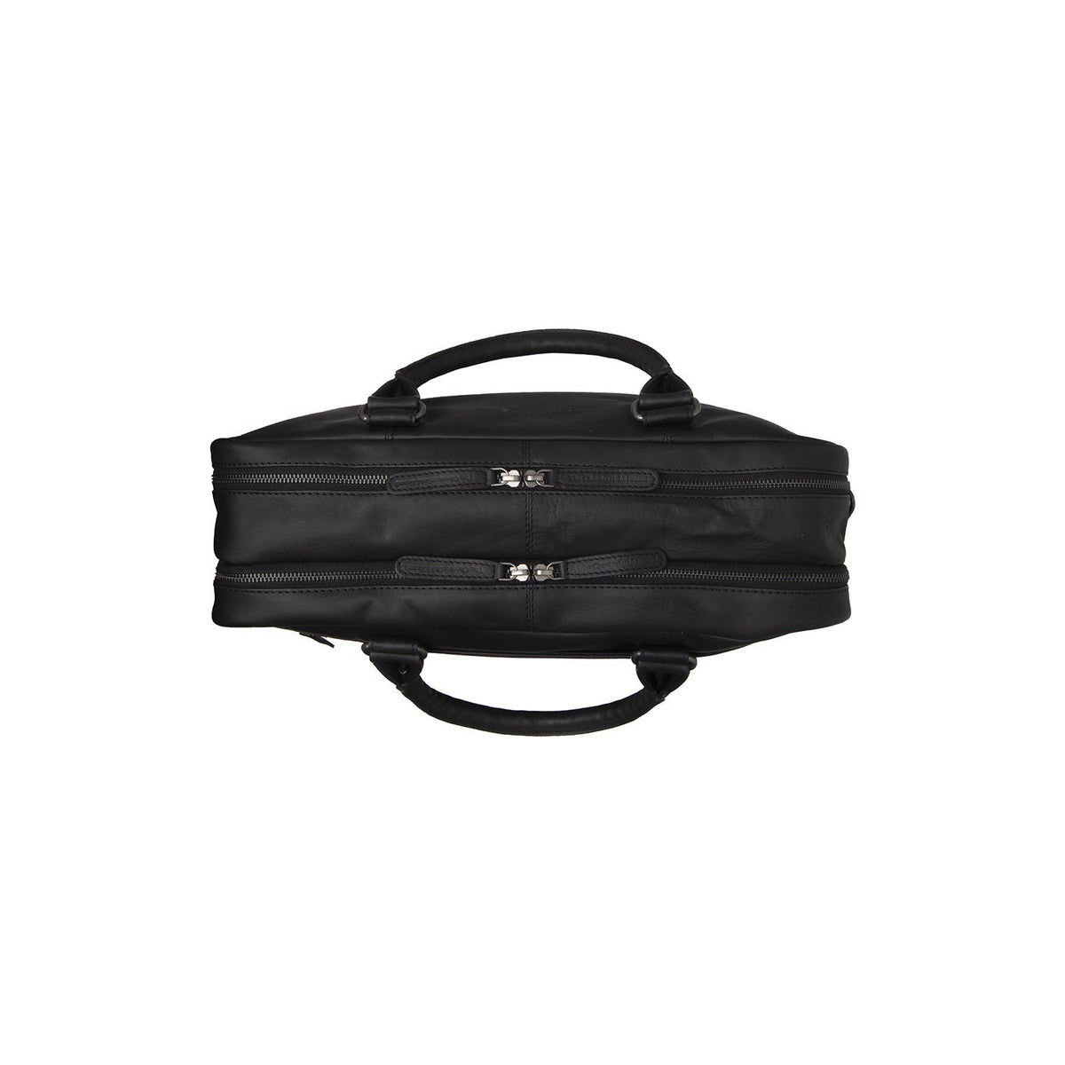 Solid Antique Brass Hardware &amp; Heavy-Duty Dual Zipper Detail on Boston Full-Grain Leather Laptop Bag voor Heren