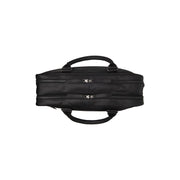 Solid Antique Brass Hardware &amp; Heavy-Duty Dual Zipper Detail on Boston Full-Grain Leather Laptop Bag voor Heren