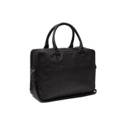 Boston Full-Grain Leather Laptop Bag voor Heren in Classic 100% Full-Grain Leather - Full Exterior Front Profile View | Buy Online