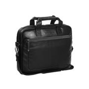 Calvi Full-Grain Leather Laptop Bag voor Dames in Classic 100% Full-Grain Leather - Full Exterior Front Profile View | Buy Online