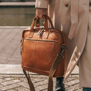 Calvi Full-Grain Leather Laptop Bag voor Dames – alternate product view 2