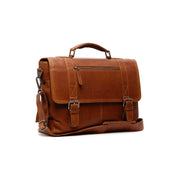 Imperia Full-Grain Leather Laptop Bag voor Heren in Classic 100% Full-Grain Leather - Full Exterior Front Profile View | Buy Online