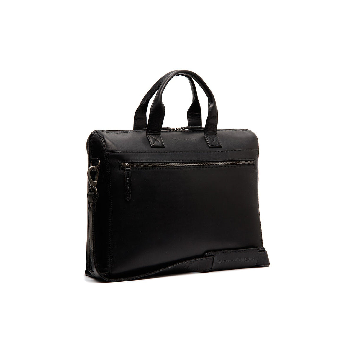Levanto Full-Grain Leather Laptop Bag voor Dames in Classic 100% Full-Grain Leather - Full Exterior Front Profile View | Buy Online