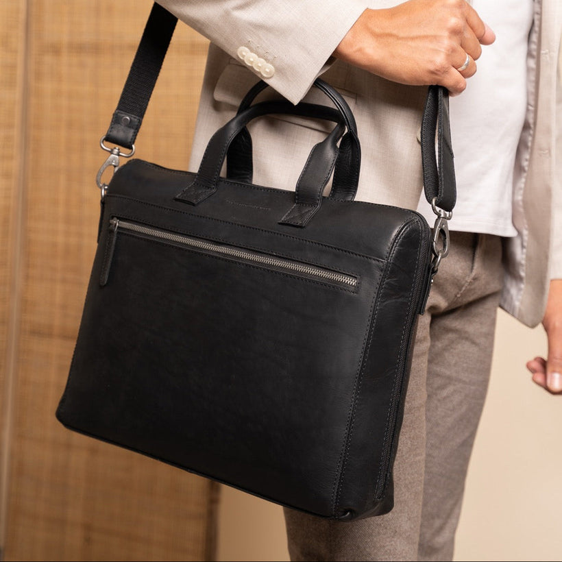 Levanto Full-Grain Leather Laptop Bag voor Dames