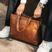 Manly Full-Grain Leather Laptop Bag voor Dames – alternate product view 2
