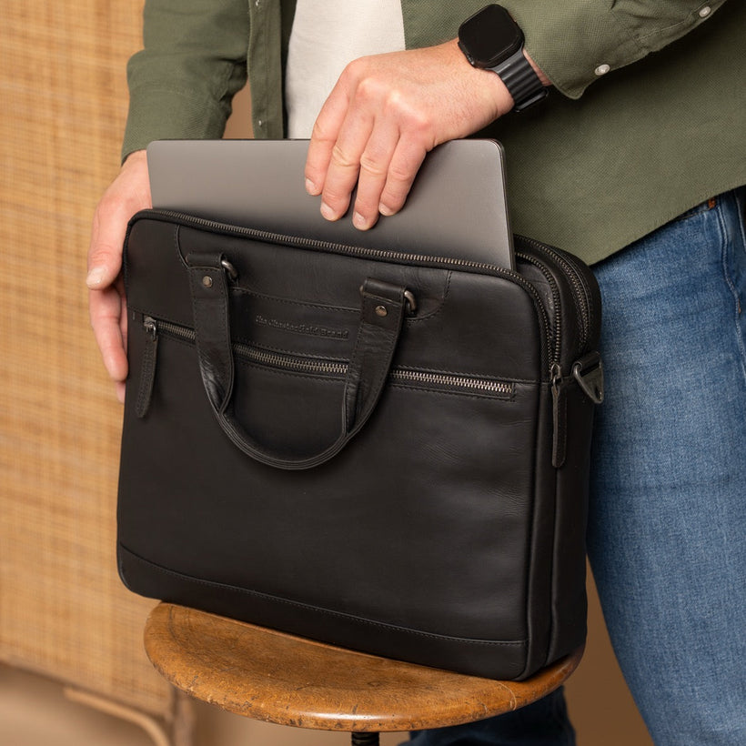 Montara Full-Grain Leather Laptop Bag voor Dames
