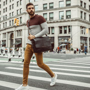 Richard Full-Grain Leather Laptop Bag voor Heren – alternate product view 2