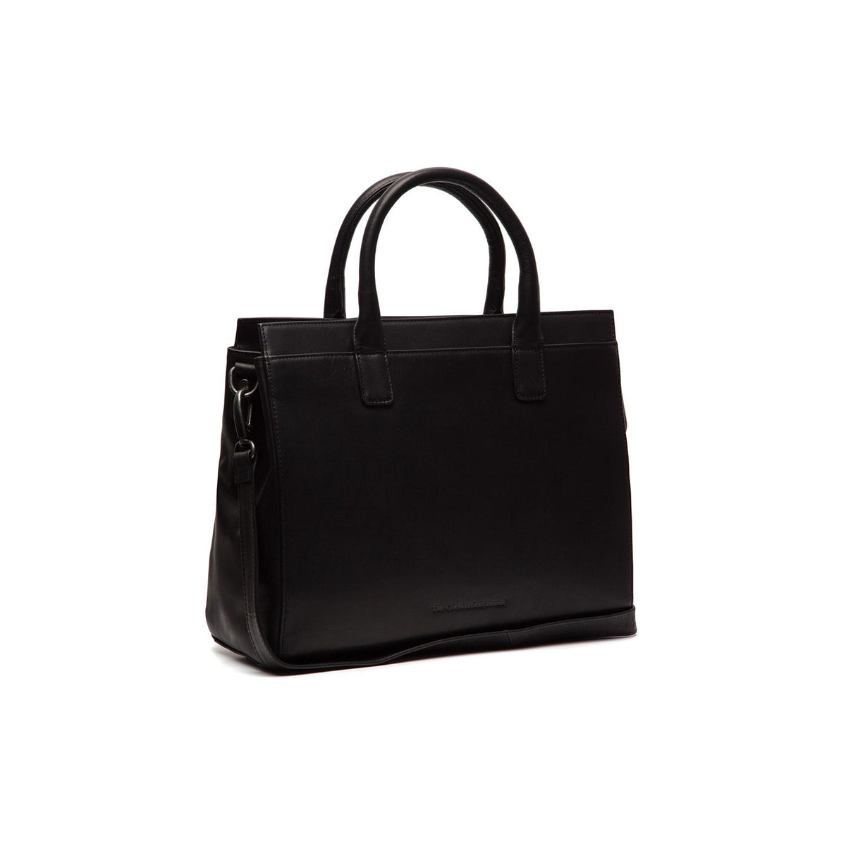Rivera Full-Grain Leather Laptop Bag in klassiek 100% volnerfleer - Full Exterior Vooraanzicht & getailleerd silhouet | Online kopen