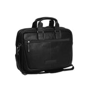 Seth Full-Grain Leather Laptop Bag voor Heren in Classic 100% Full-Grain Leather - Full Exterior Front Profile View | Buy Online
