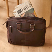 Seth Full-Grain Leather Laptop Bag voor Heren – alternate product view 2