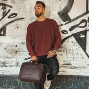 Seth Full-Grain Leather Laptop Bag voor Heren – alternate product view 3