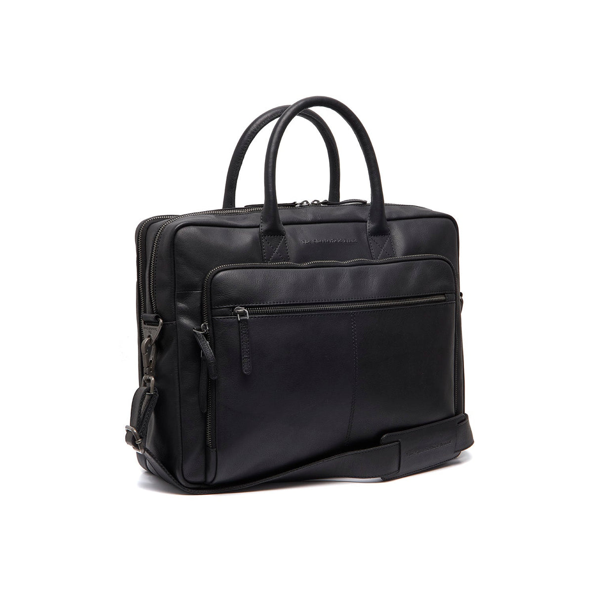 Tacama Full-Grain Leather Laptop Bag voor Dames in Classic 100% Full-Grain Leather - Full Exterior Front Profile View | Buy Online