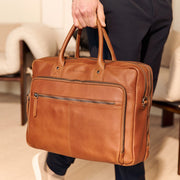 Tacama Full-Grain Leather Laptop Bag voor Dames – alternate product view 2