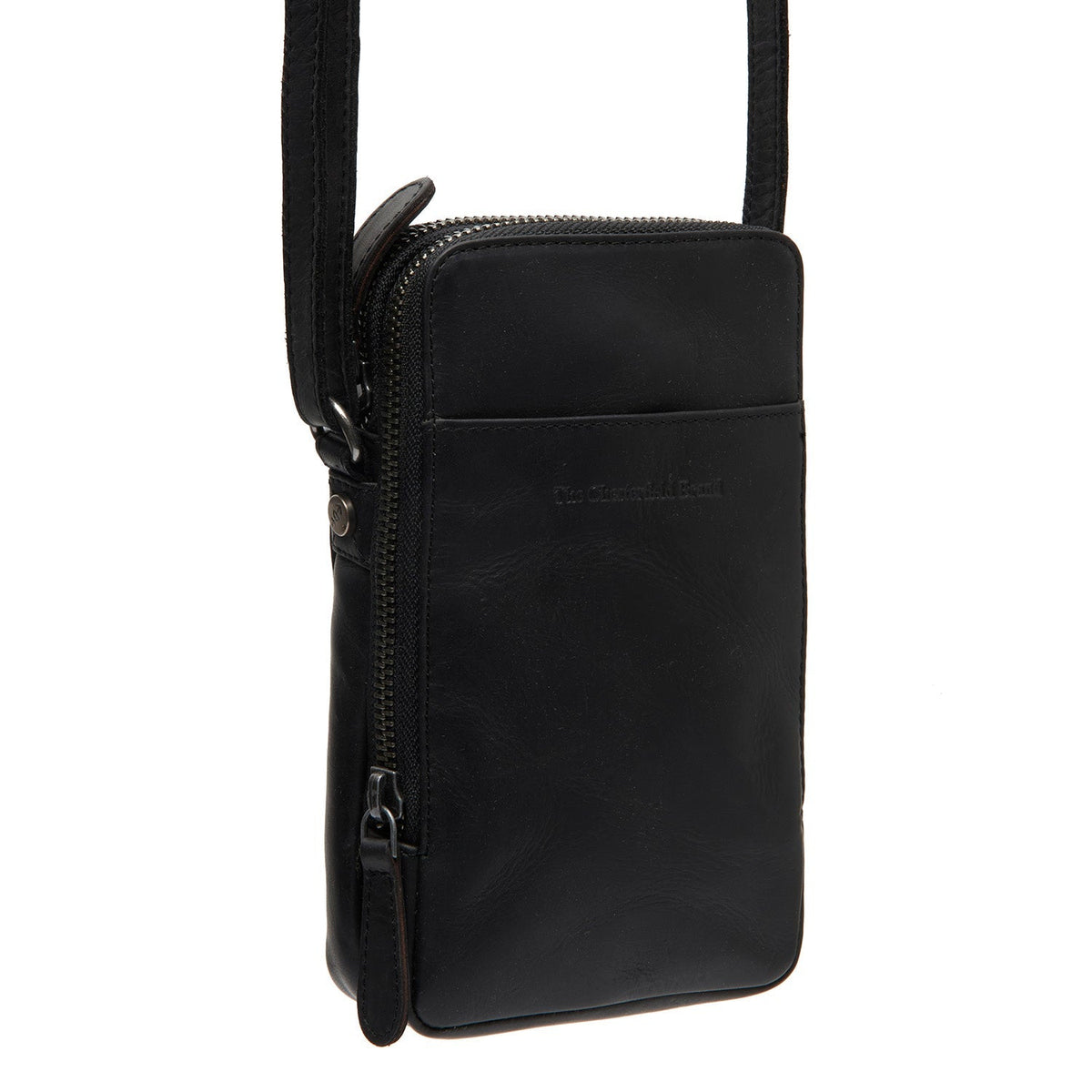 
Alesund Volnerfleer Phone Bag in klassiek 100% volnerfleer - Vooraanzicht & getailleerd silhouet | Online kopen