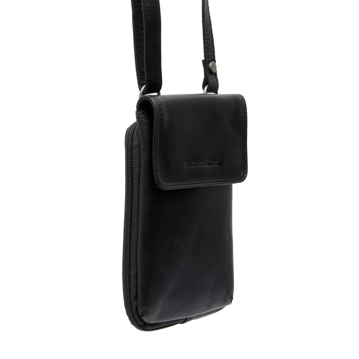 Langley Full-Grain Leather Phone Bag voor Dames in Classic 100% Full-Grain Leather - Front Profile View &amp; Tailored Silhouette | Buy Online