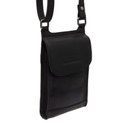 Nebra Full-Grain Leather Phone Bag voor Dames in Classic 100% Full-Grain Leather - Front Profile View &amp; Tailored Silhouette | Buy Online