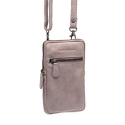 Salta Full-Grain Leather Phone Bag voor Dames in Classic 100% Full-Grain Leather - Front Profile View &amp; Tailored Silhouette | Buy Online