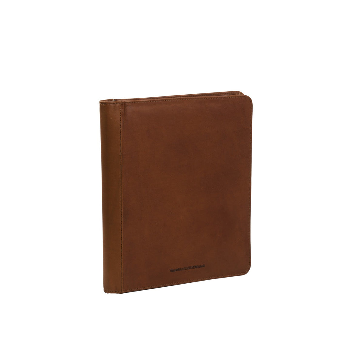 Cognac Leather Portfolio Barnet voor Dames, front view