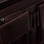 Brown Leather Portfolio Moreton voor Dames, detail view 3