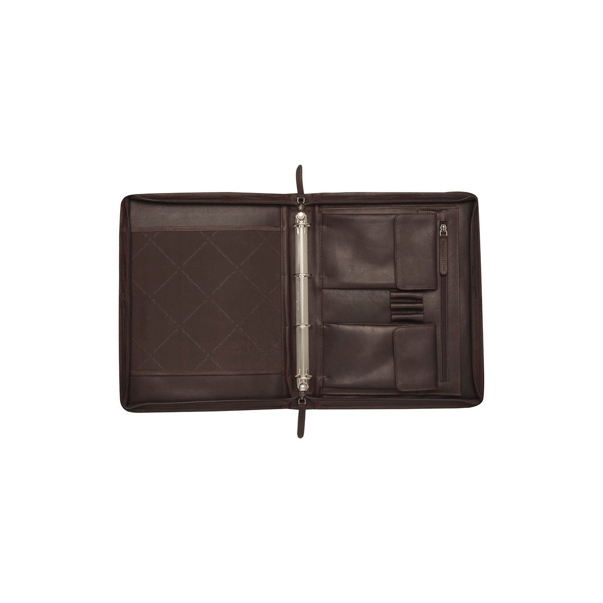 Styled Fit Perspective of Leather Portfolio Moreton voor Dames on Model - Natural Daylight Drape