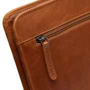 Cognac Leather Portfolio Moreton voor Dames, detail view 4