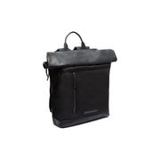 
Bornholm Volnerfleer Roll-top Backpack in klassiek 100% volnerfleer - Full Exterior Vooraanzicht & getailleerd silhouet | Online kopen