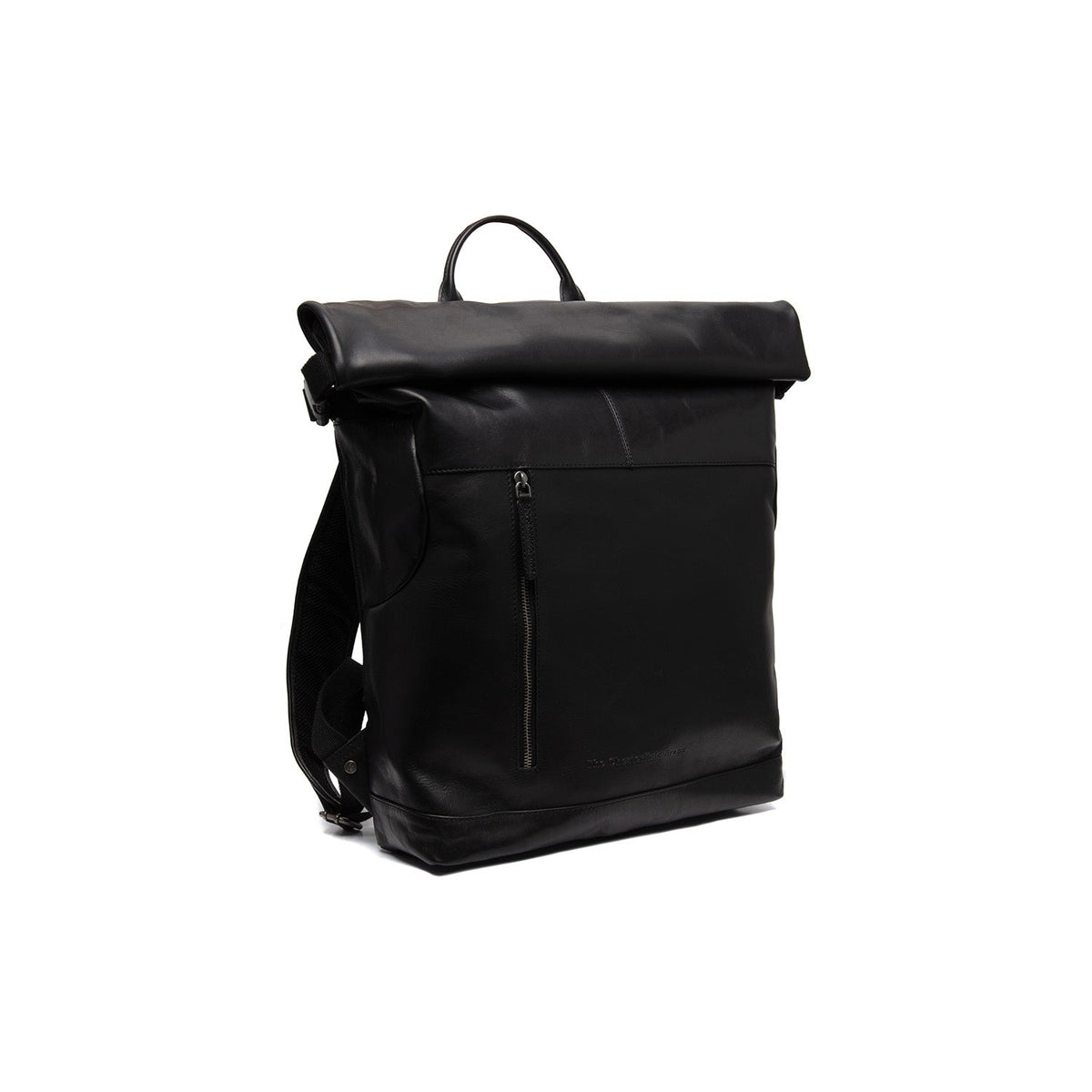 Liverpool Full-Grain Leather Roll-top Backpack voor Dames in Classic 100% Full-Grain Leather - Full Exterior Front Profile View | Buy Online
