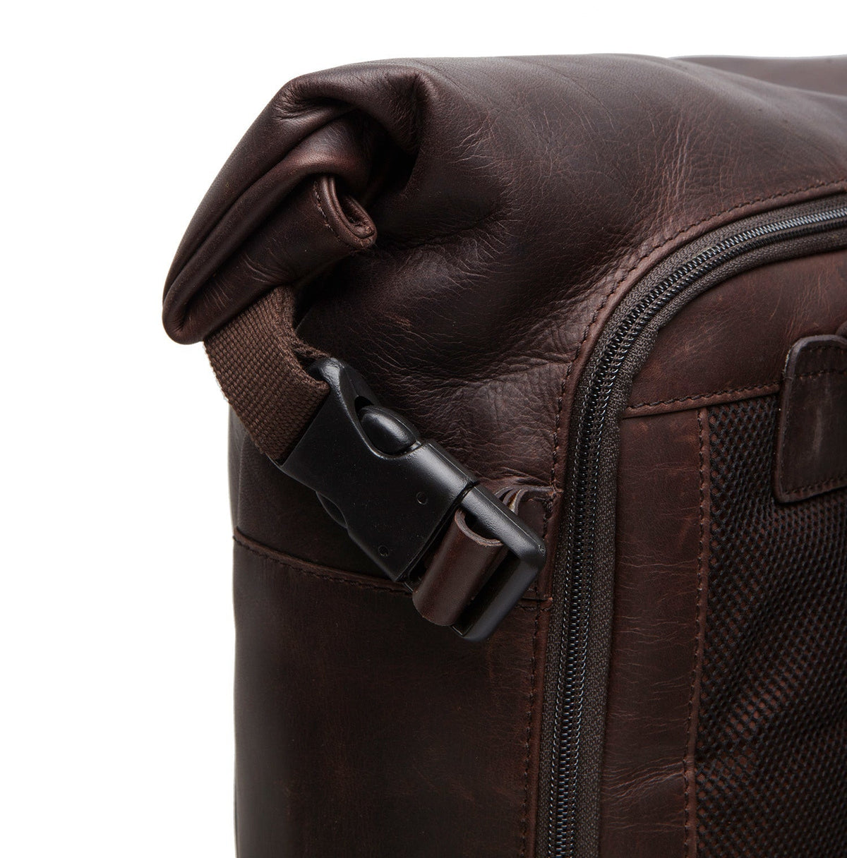 Liverpool Full-Grain Leather Roll-top Backpack voor Dames – alternate product view 3