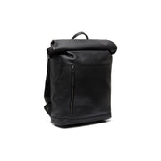 Mazara Full-Grain Leather Roll-top Backpack voor Dames in Classic 100% Full-Grain Leather - Full Exterior Front Profile View | Buy Online