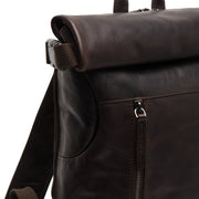Mazara Full-Grain Leather Roll-top Backpack voor Dames – alternate product view 2
