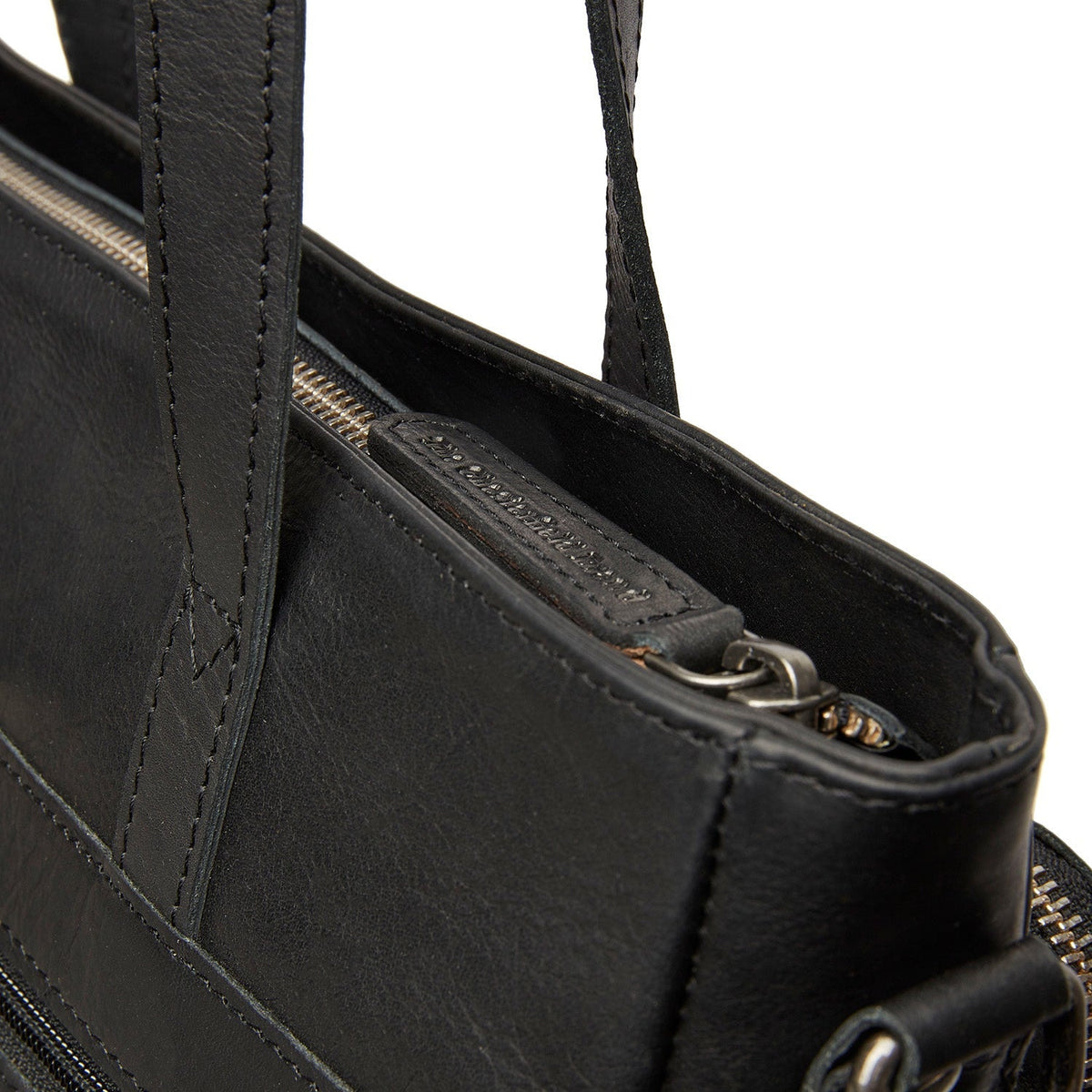 Alicante Full-Grain Leather Shopper voor Dames - Structured Side Profile Showing Gusset Depth &amp; Expansion Capacity