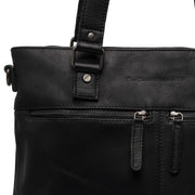 
Solid Antique Brass Hardware & Heavy-Duty Dual Zipper Detail on Rome Volnerfleer Shopper voor Dames