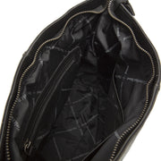 Solid Antique Brass Hardware &amp; Heavy-Duty Dual Zipper Detail on Amelia Full-Grain Leather Shoulder Bag voor Dames