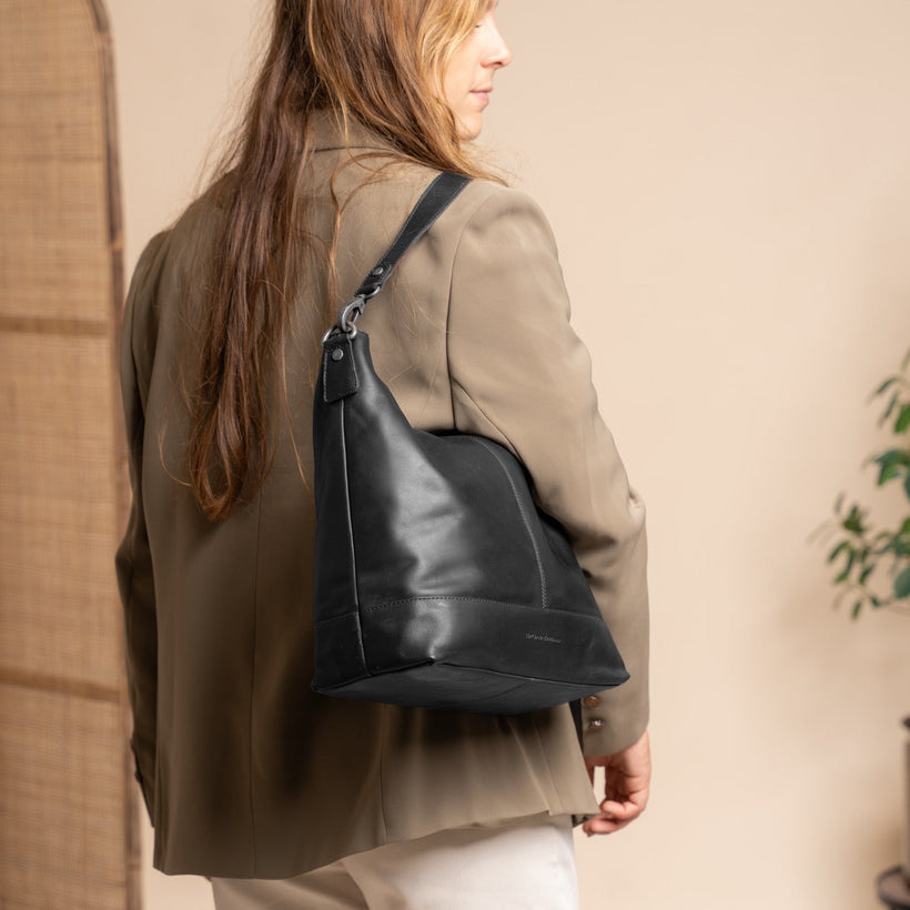 Amelia Full-Grain Leather Shoulder Bag voor Dames