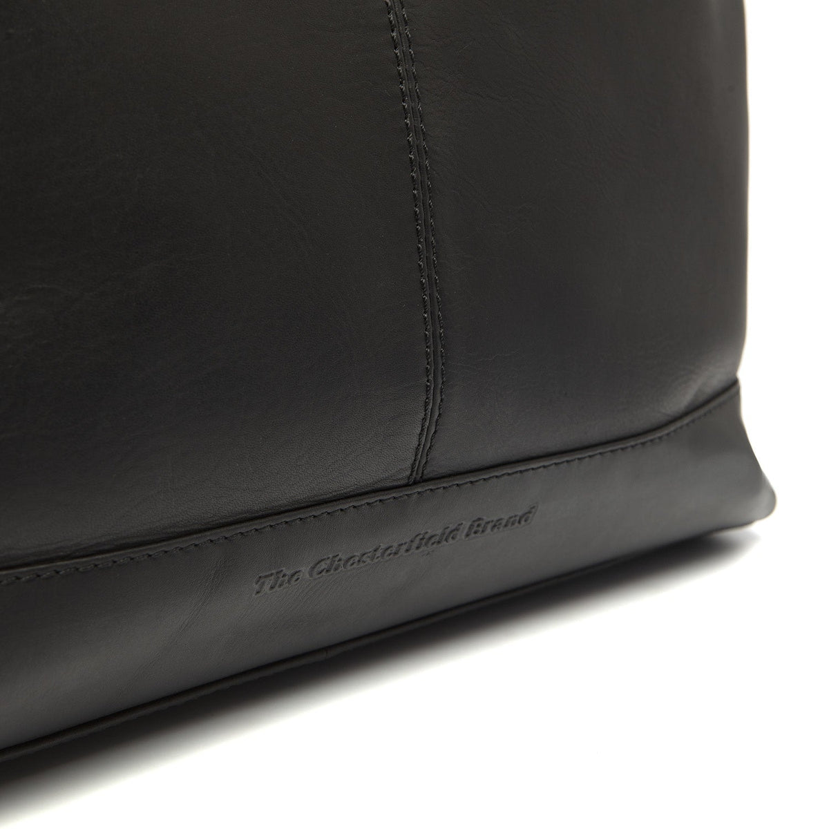 Amelia Full-Grain Leather Shoulder Bag voor Dames - Structured Side Profile Showing Gusset Depth &amp; Expansion Capacity
