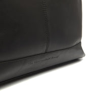 Amelia Full-Grain Leather Shoulder Bag voor Dames - Structured Side Profile Showing Gusset Depth &amp; Expansion Capacity