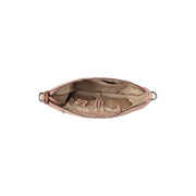 Solid Antique Brass Hardware &amp; Heavy-Duty Dual Zipper Detail on Bolivia Full-Grain Leather Shoulder Bag voor Dames