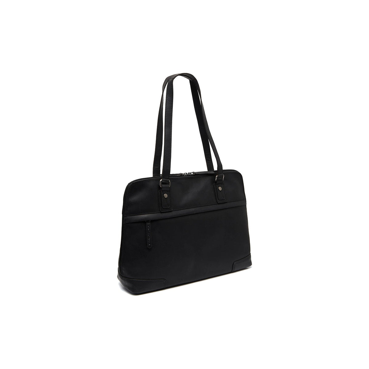 Branson Full-Grain Leather Shoulder Bag voor Dames in Classic 100% Full-Grain Leather - Full Exterior Front Profile View | Buy Online