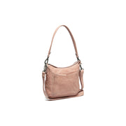 Caroline Full-Grain Leather Shoulder Bag voor Dames in Classic 100% Full-Grain Leather - Full Exterior Front Profile View | Buy Online