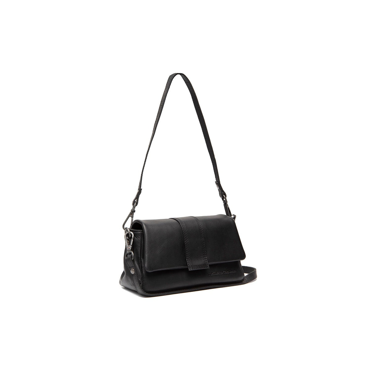 Clifden Full-Grain Leather Shoulder Bag voor Dames in Classic 100% Full-Grain Leather - Full Exterior Front Profile View | Buy Online