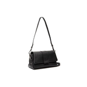 Clifden Full-Grain Leather Shoulder Bag voor Dames in Classic 100% Full-Grain Leather - Full Exterior Front Profile View | Buy Online
