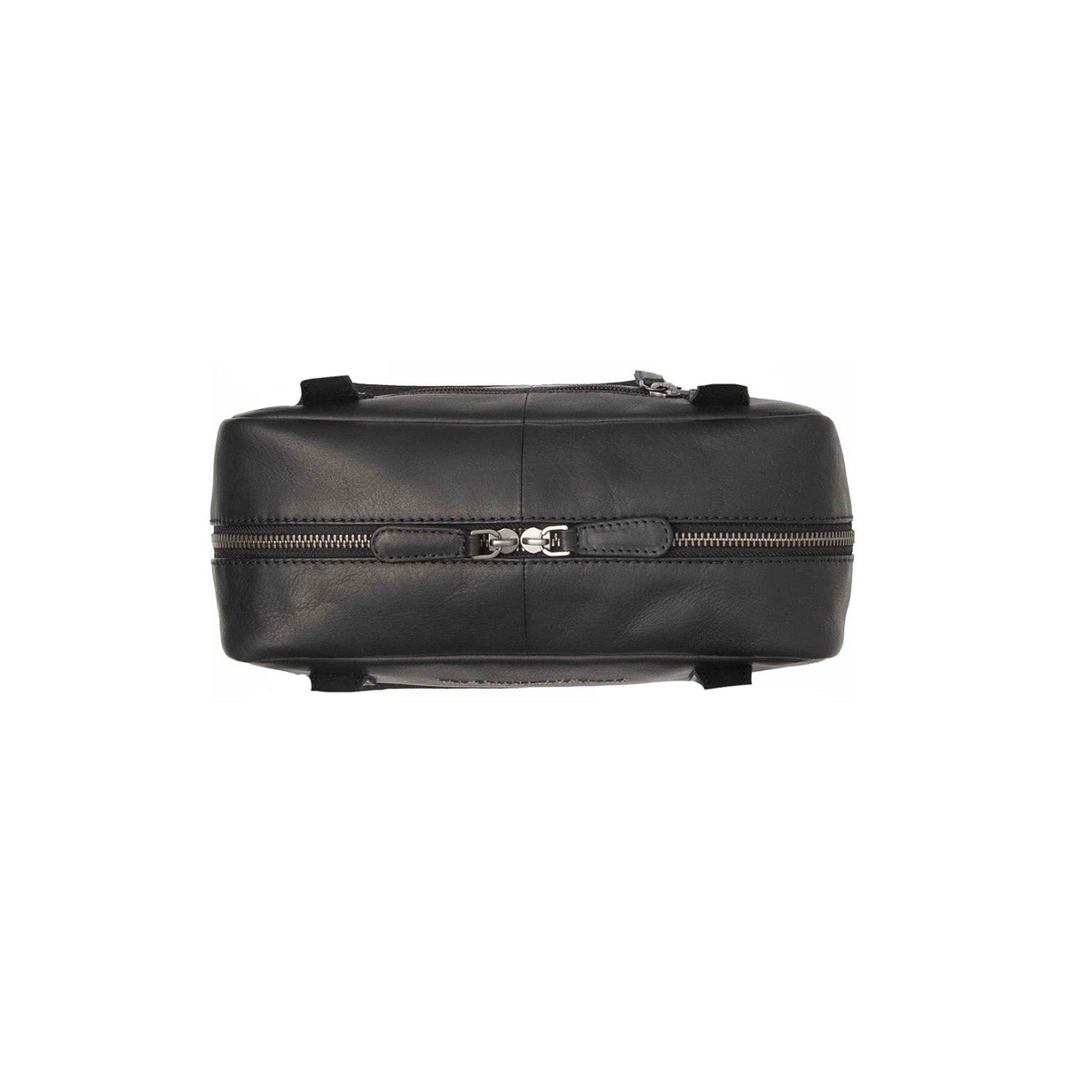 Solid Antique Brass Hardware &amp; Heavy-Duty Dual Zipper Detail on Fenno Full-Grain Leather Shoulder Bag voor Dames