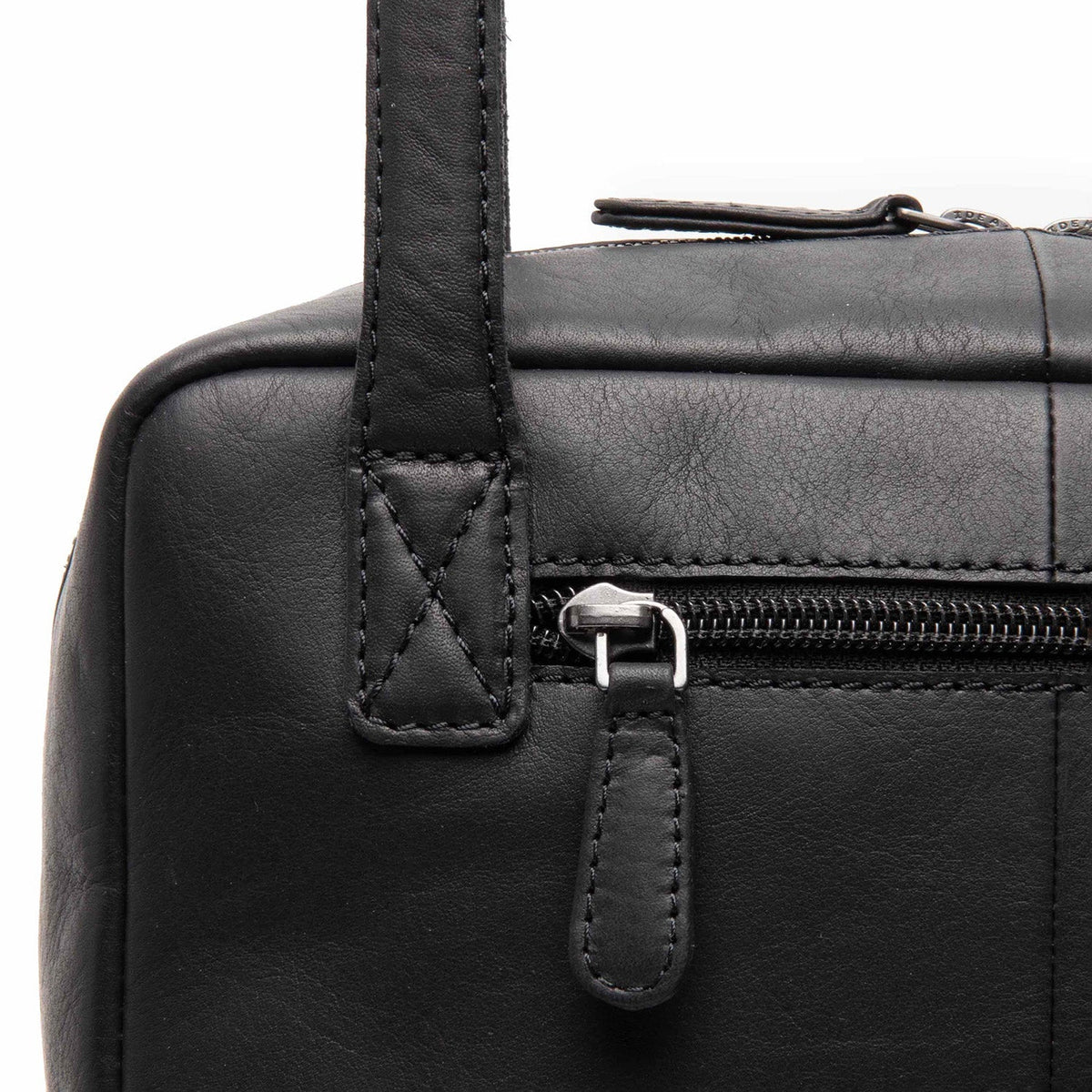 Fenno Full-Grain Leather Shoulder Bag voor Dames - Structured Side Profile Showing Gusset Depth &amp; Expansion Capacity