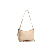 Irving Full-Grain Leather Shoulder Bag voor Dames in Classic 100% Full-Grain Leather - Full Exterior Front Profile View | Buy Online