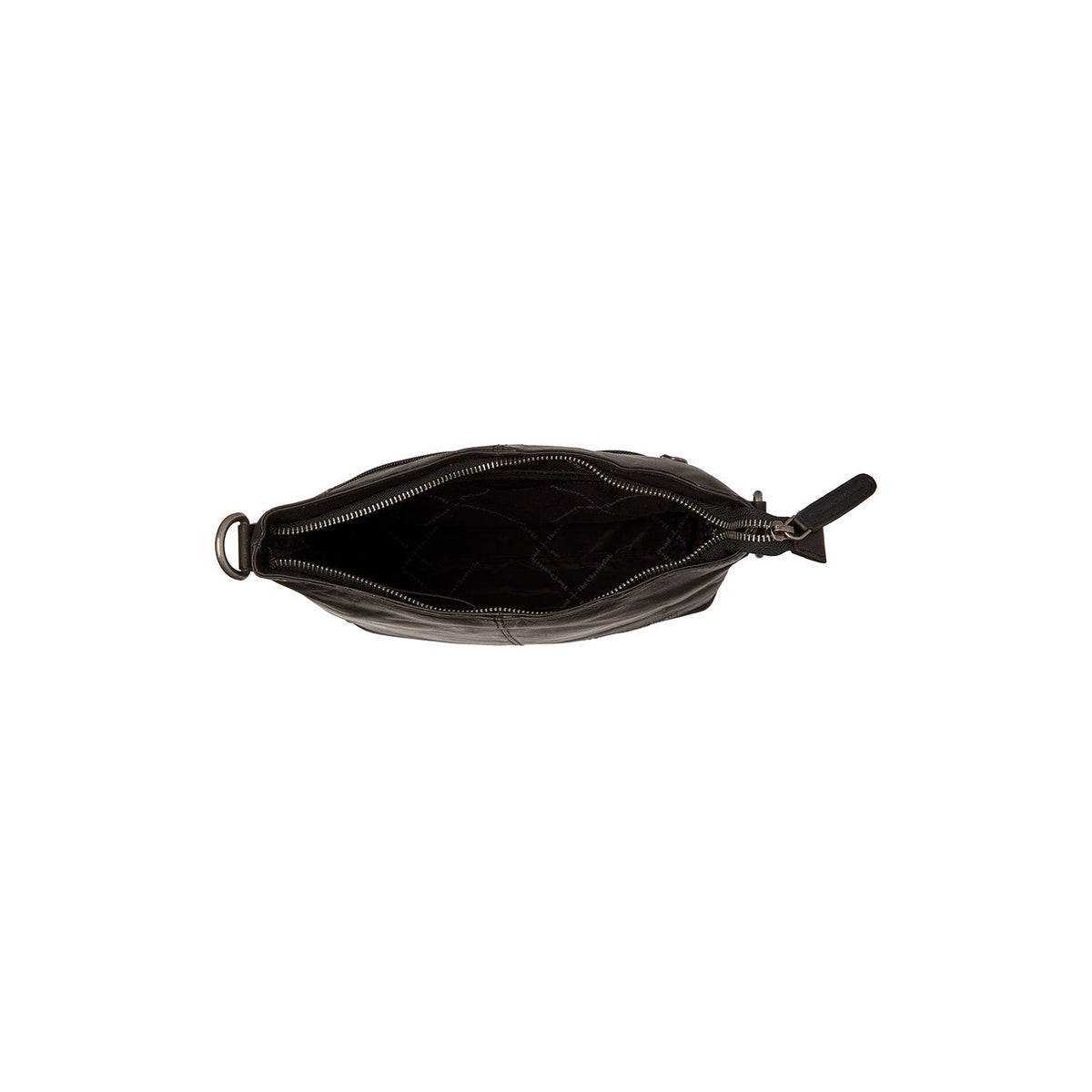 Jen Full-Grain Leather Shoulder Bag voor Dames - Structured Side Profile Showing Gusset Depth &amp; Expansion Capacity